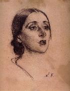 Portrait  of woman Nikolay Fechin